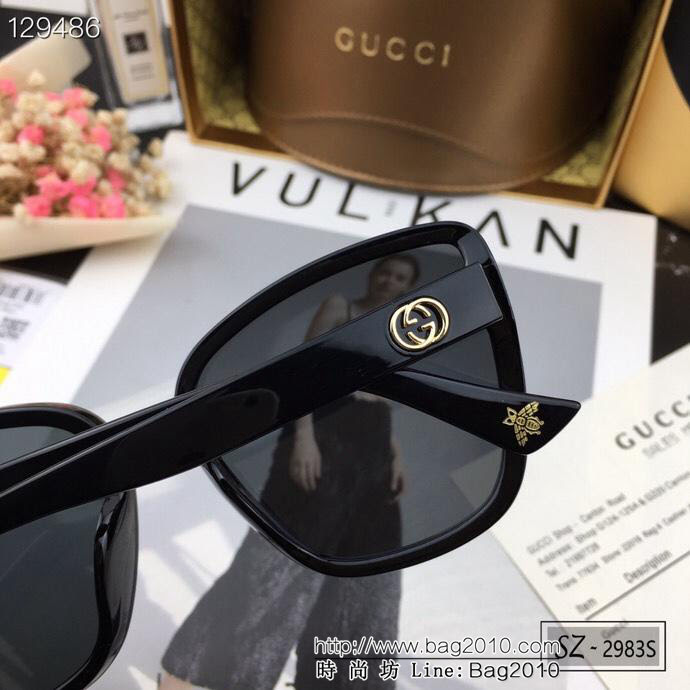 GUCCI古馳 2019新款 古奇小蜜蜂爆款太陽鏡 遮擋有害光線防輻射 出行旅遊搭配衣服必備品 2983S  lly1464